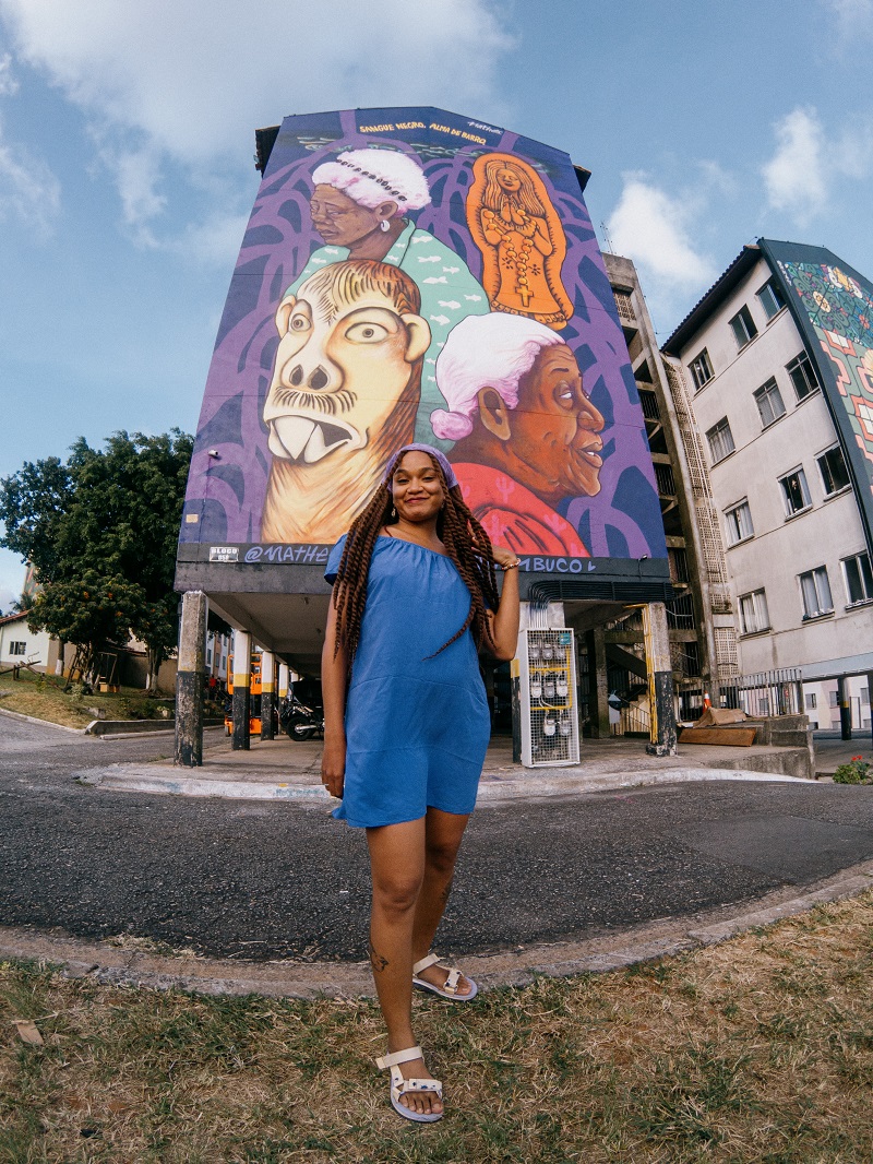 Grafiteira Nathê Ferreira, lança obra que retrata mulheres negras nordestinas